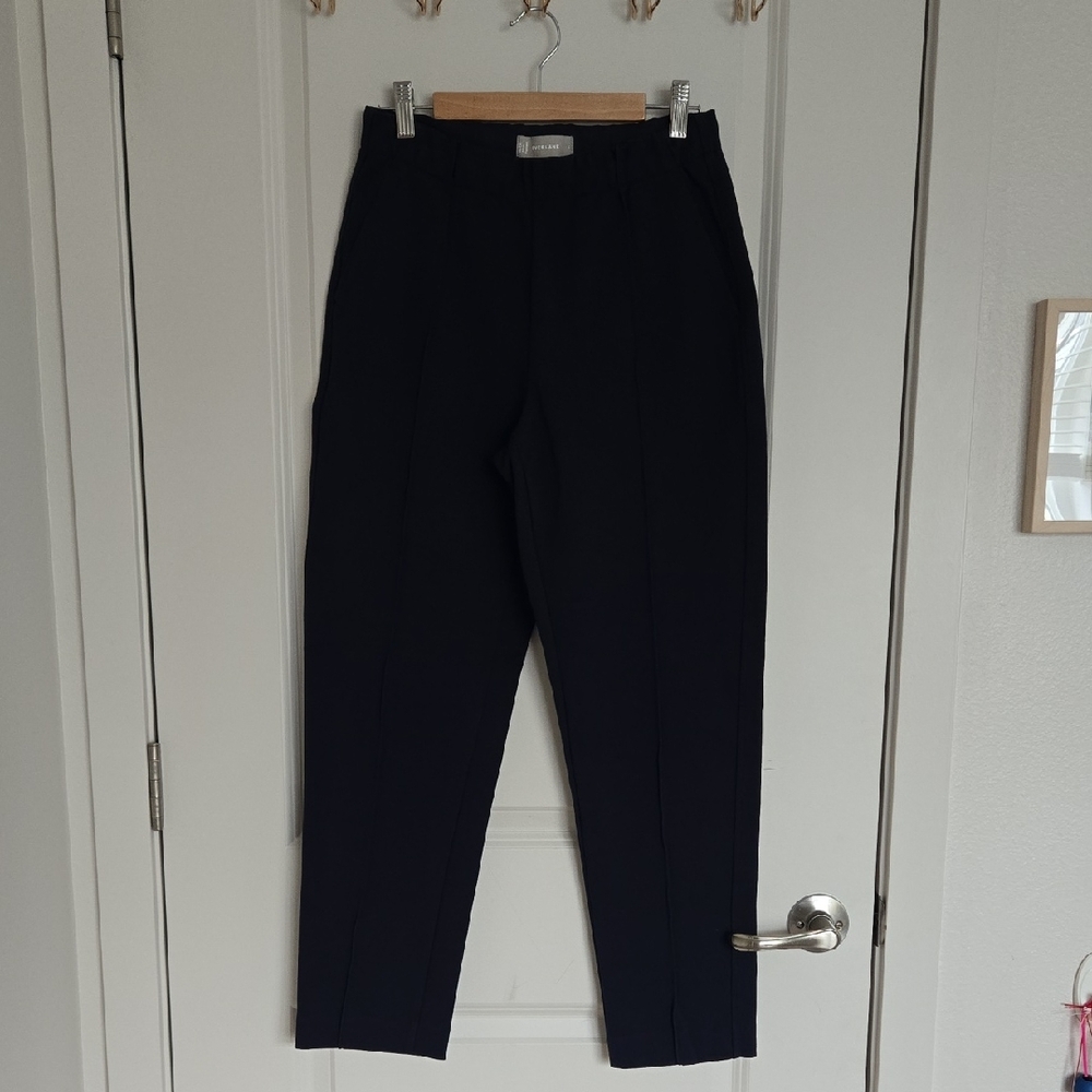 Everlane Women's Dark Navy Dress Pants in Cozy Sweats Material